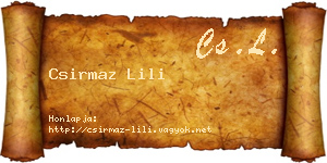 Csirmaz Lili névjegykártya